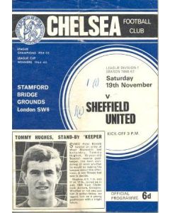 Chelsea v Sheffield United official programme 19/11/1966 Football League