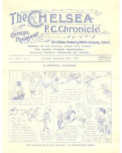 Chelsea v Sheffield United official programme 22/09/1923