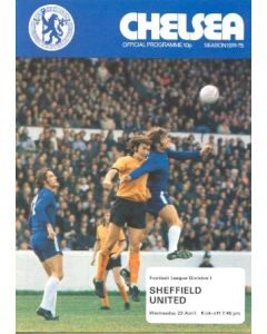 Chelsea v Sheffield United official programme 23/04/1975