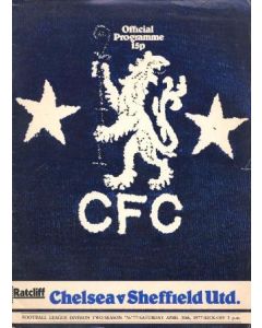 Chelsea v Sheffield United official programme 30/04/1977