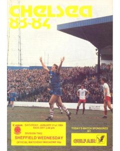 Chelsea v Sheffield Wednesday official programme 21/01/1984 Canon League