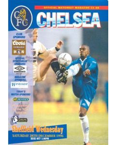 Chelsea v Sheffield Wednesday official programme 28/12/1996 Carling Premiership