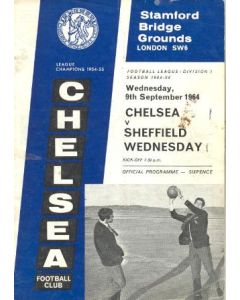 Chelsea v Sheffield Wednesday official programme 09/09/1964