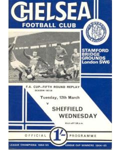 Chelsea v Sheffield Wednesday official programme 12/03/1968