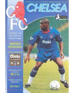 Chelsea v Sheffield Wednesday official programme 14/01/1995