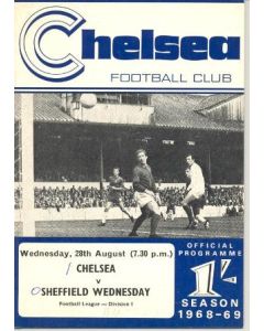 Chelsea v Sheffield Wednesday official programme 28/08/1968