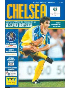 Chelsea v Slovan, Bratislava official programme 18/09/1997
