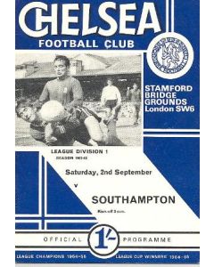 Chelsea v Southampton official programme 02/09/1967