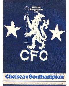 Chelsea v Southampton official programme 12/01/1977