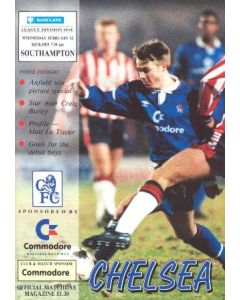 Chelsea v Southampton official programme 12/02/1992