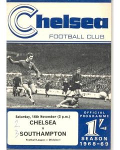 Chelsea v Southampton official programme 16/11/1968