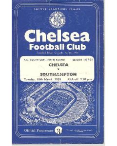 Chelsea v Southampton official programme 18/03/1958