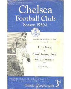 Chelsea v Southampton official programme 21/10/1950