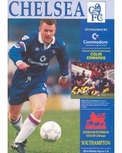 Chelsea v Southampton official programme 26/12/1992 F.A. Premier League