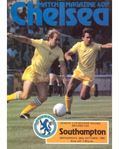 Chelsea v Southampton official programme 28/10/1981