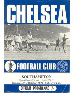 Chelsea v Southampton official programme 31/10/1970 Football League