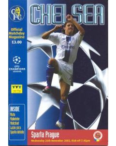 Chelsea v Sparta Prague Official Programme 26/11/2003