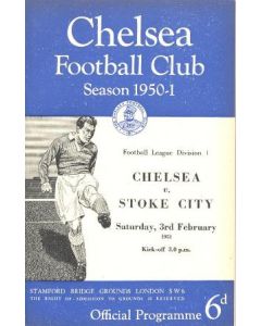 Chelsea v Stoke City official programme 03/02/1951