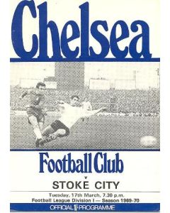 Chelsea v Stoke City official programme 17/03/1970 Football League