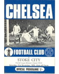 Chelsea v Stoke City official programme 21/11/1970