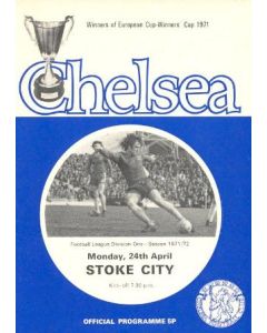 Chelsea v Stoke City official programme 24/04/1972