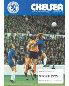 Chelsea v Stoke City official programme 26/10/1974