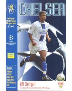 Chelsea v Stuttgart official programme 09/03/2004