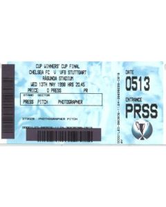 1998 Cup Winners Cup Final Ticket Chelsea v Stuttgart ticket