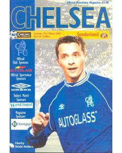 Chelsea v Sunderland official programme 17/03/2001 Premier League