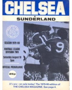 Chelsea v Sunderland official programme 18/08/1979