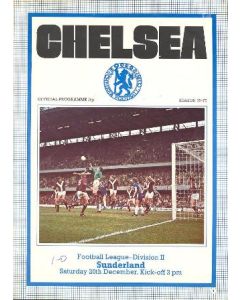 Chelsea v Sunderland official programme 20/12/1975