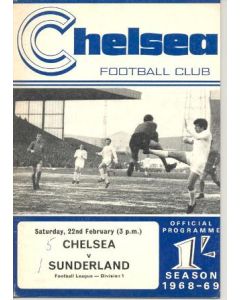 Chelsea v Sunderland official programme 22/02/1969
