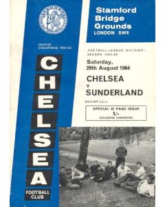 Chelsea v Sunderland official programme 29/08/1964