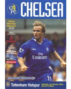 Chelsea v Tottenham Hotspur official programme 01/02/2003
