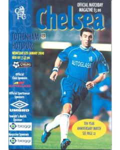 Chelsea v Tottenham Hotspur official programme 12/01/2000 Premier League