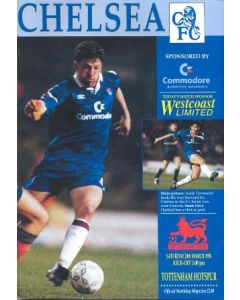 Chelsea v Tottenham Hotspur official programme 20/03/1993