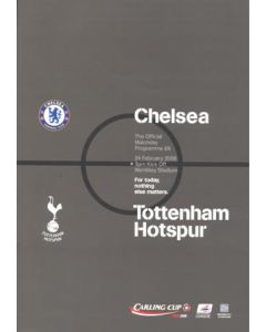 2008 League Cup Final Official Programme Chelsea v Tottenham Hotspur 