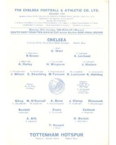 Chelsea v Tottenham Hotspur official programme 31/01/1966