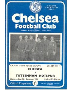 Chelsea v Tottenham Hotspur official programme 08/01/1966