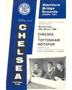 Chelsea v Tottenham Hotspur official programme 10/03/1965