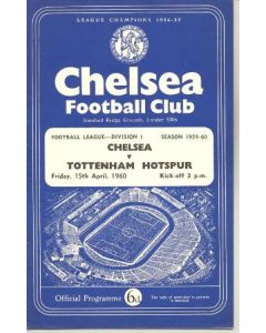 Chelsea v Tottenham Hotspur official programme 15/04/1960