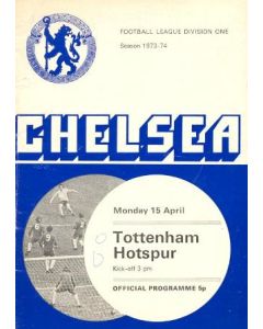 Chelsea v Tottenham Hotspur official programme 15/04/1974