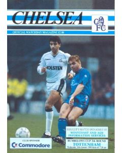 Chelsea v Tottenham Hotspur official programme 16/01/1991