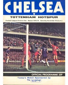 Chelsea v Tottenham Hotspur official programme 18/11/1978
