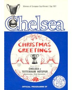 Chelsea v Tottenham Hotspur official programme 22/12/1971 Football League