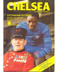 Chelsea v Tottenham Hotspur official programme 27/04/1985
