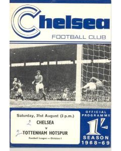 Chelsea v Tottenham Hotspur official programme 31/08/1968