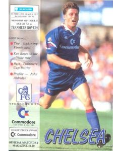 Chelsea v Tranmere Rovers official programme 25/09/1991
