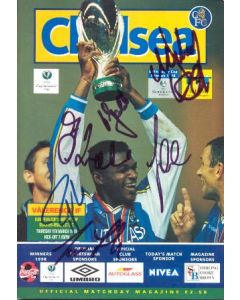 Chelsea v Valerenga official programme 04/03/1999 European Cup Winners Cup, fully signed!