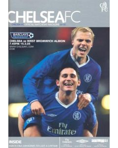 Chelsea v West Bromwich Albion official programme 15/03/2005